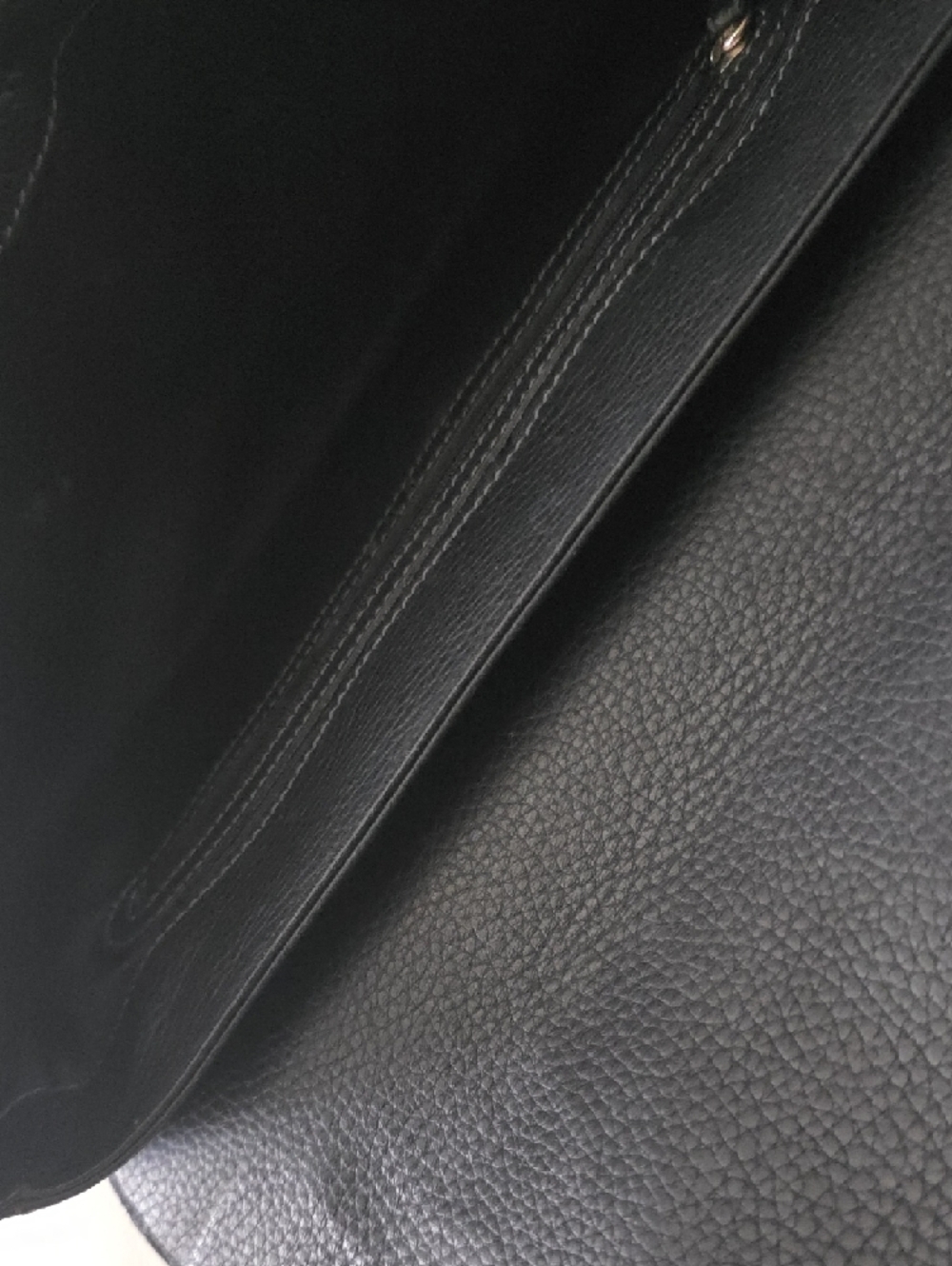 Vintage Loewe Senda Hobo Black Pebbled Leather Shoulder Bag with Silver Buckles - Picture 3 of 7